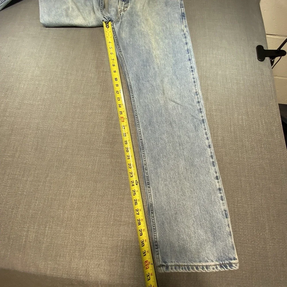 VTG Levi's 505 Jeans Mens 36x34‎ Light Wash Regular Fit Denim 2000s